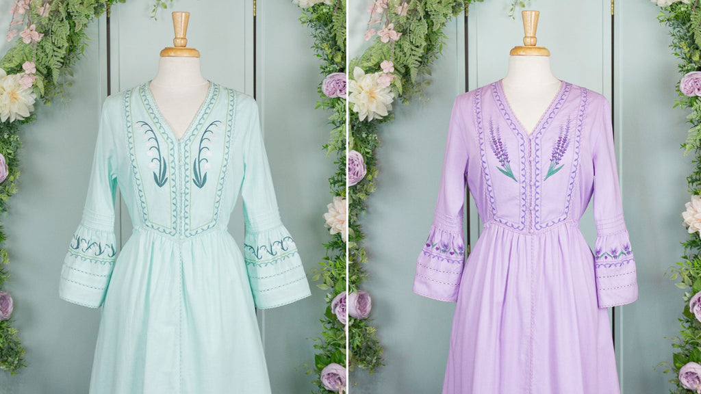 Lavender and Lily of the Valley dress preview!