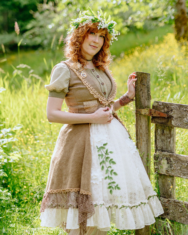 Green Vines Lace Skirt