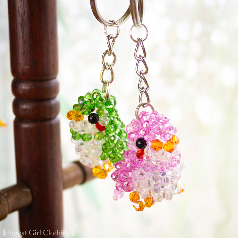 Beaded Glass Keychains