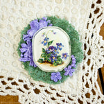 Violets Brooch