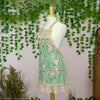 Teal Rose Cotton Apron