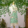 Teal Rose Cotton Apron