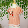 Strawberry Linen Top