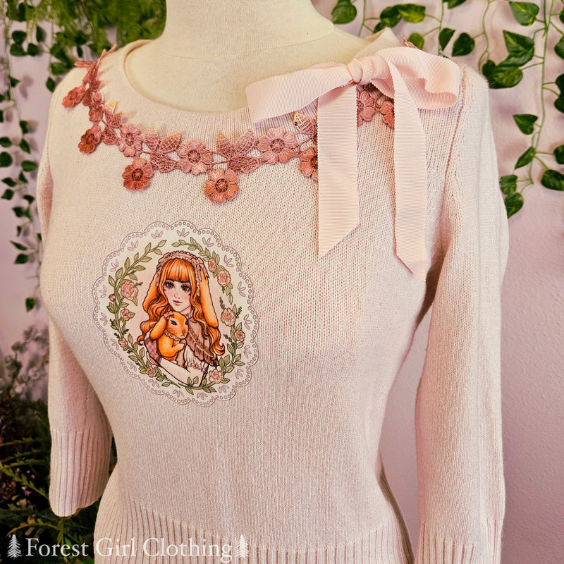 Cherry Blossoms & Cashmere Sweater Top
