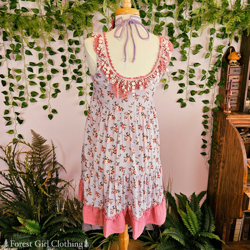 Pink & Purple Garden Dress & Headband