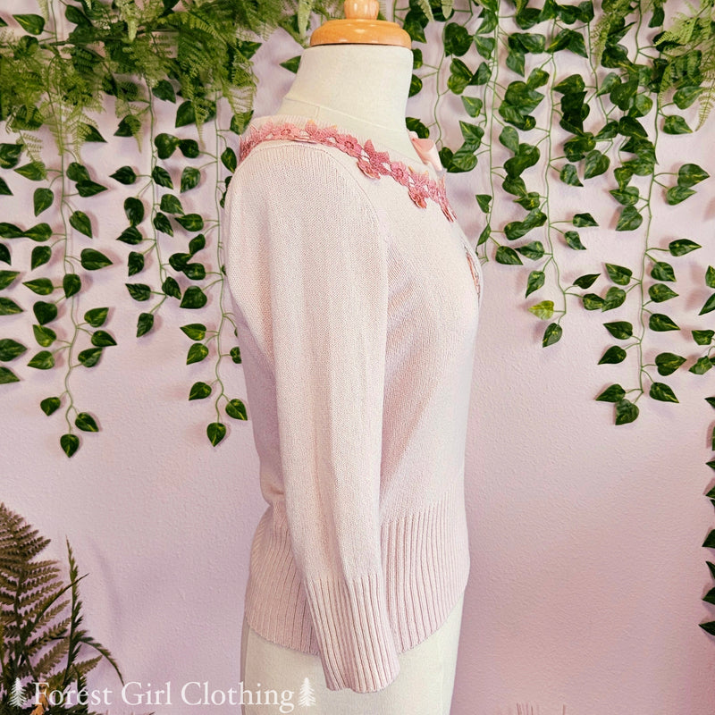 Cherry Blossoms & Cashmere Sweater Top