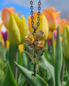 [Hoshibako Works] Flower Garden Knot Tulip Antique Pendant