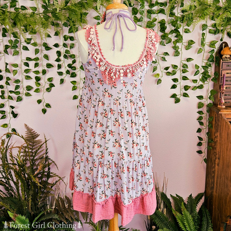 Pink & Purple Garden Dress & Headband