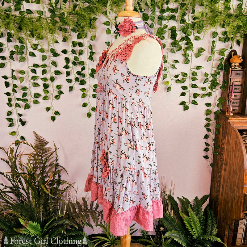 Pink & Purple Garden Dress & Headband