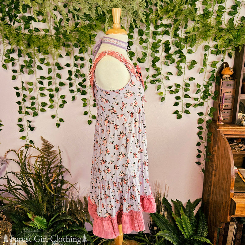 Pink & Purple Garden Dress & Headband