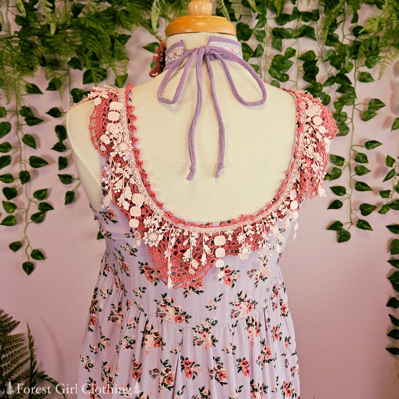 Pink & Purple Garden Dress & Headband
