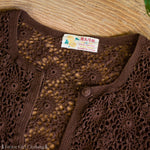 Brown Crochet Cardigan
